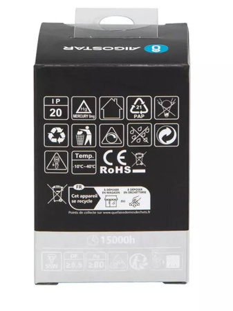 Żarówka LED GU10 4.9W 6500K ściemnialna z wąskim kątem świecenia