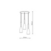 Solin 3 lampa wisząca talerz czarno/złota LP-181/3P BK/GD
