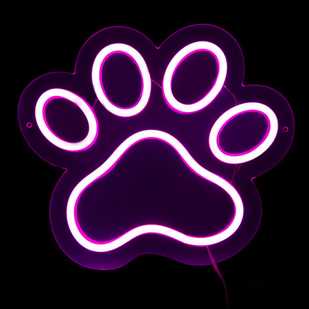 Dekoracja świetlna Neon LED łapa 25 x 22 cm
