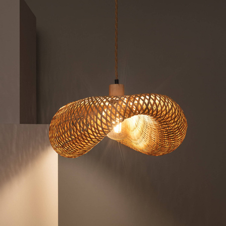 Naturalna lampa wisząca E27 Boho Kathu