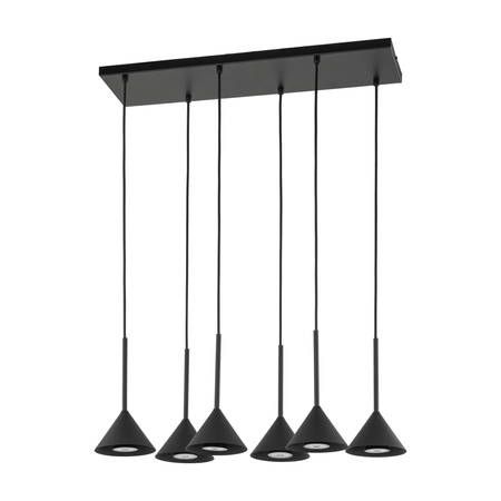 Lampa Wisząca Cono Black Mini 6xGU10 Czarna