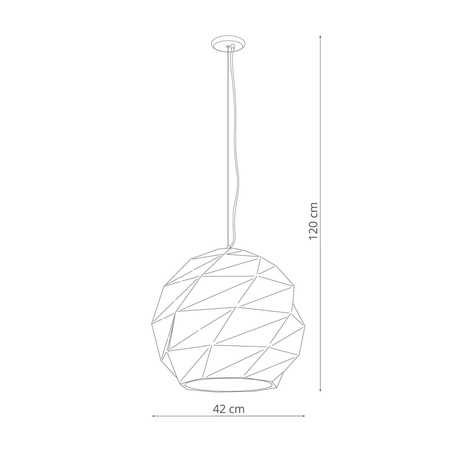 Light prestige Reus wisząca kula duża biała LP-8069/1P L WH