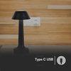 Lampka Biurkowa Nocna V-TAC 2W LED 23cm Ładowanie USB CCT Ściemnianie Czarna 