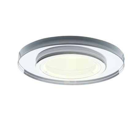 Oczko sufitowe szklane OKRĄGŁE. Kolor: SREBRNY