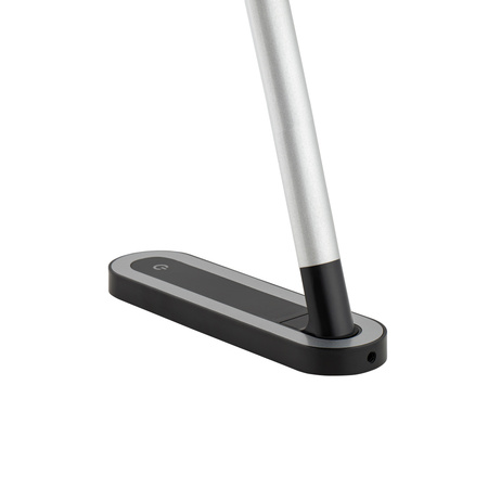 Nowodvorski Lampka biurkowa czarna srebrna CHIC LED