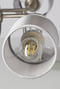 Lampa sufitowa satyna nikiel tkany abażur 6x40W Sax Candellux 36-70708