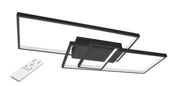 Plafon lampa LED Galaxis Vela 90W 83x36x8 cm czarny prostokątny + pilot
