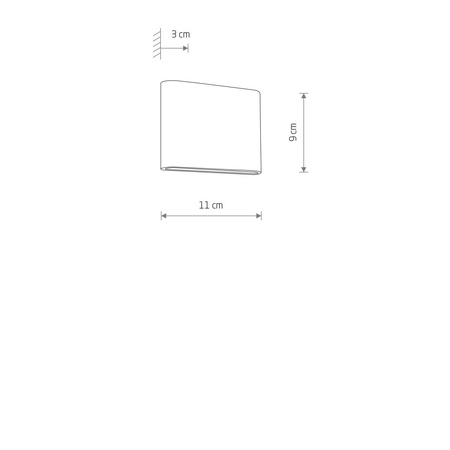 Kinkiet SEMI LED S 2x3W mosiądz 3000K 500lm IP54 Nowodvorski 11365