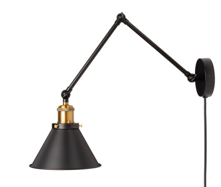 Kinkiet regulowany z kablem klosz stożek NEW Antic Brass