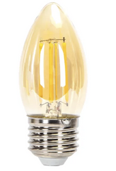 Żarówka Led filament dekoracyjna E27 C35 8W świeczka ciepła 2200K amber