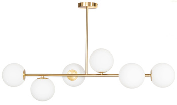Lampa sufitowa Milano złota 6xE14 mleczne kule EP1C20