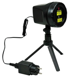 Projektor laserowy TOP-A3 plastik 5 trybów czarny 12 cm + zasilacz