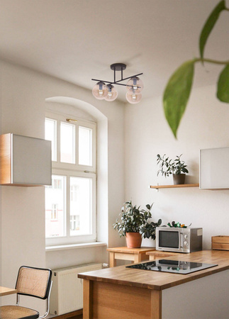 Wyjątkowa lampa sufitowa z czterema kloszami K-5161 z serii DELTA