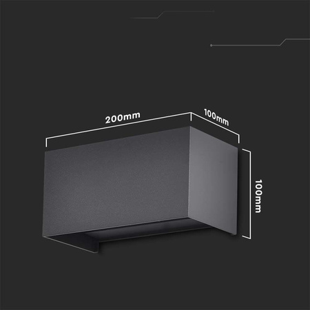 Oprawa Ścienna V-TAC 24W LED Góra Dół IP65 Czarna VT-8125-B-N 4000K 2720lm