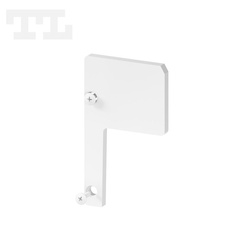Zaślepka aluminiowa biała GK4-2 LEWE bez otworu (wkręty w komplecie) (nr kat 7740214)