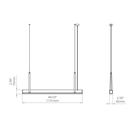 Kluś Lampa wisząca LED Tulip TU BEAM ZW L=1131mm, DOT/Blenda, 17W, 3000K, DALI, NATURAL