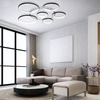 Lampa dekoracyjna Sufitowa 140W LED czarna sterowana pilotem