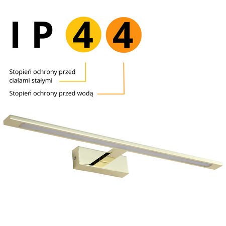 Isla kinkiet złoty duzy z IP44 4000K GS-LWB-20W GOLD