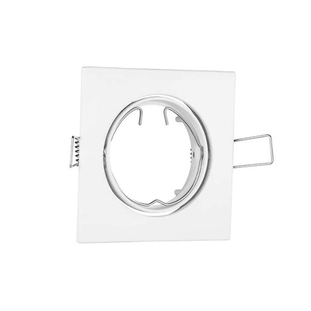 Oczko V-TAC GU10 Kwadrat Ruchome Białe VT-779-WH-SQ