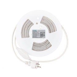 Taśma LED 230V V-TAC RĘKAW IP65 120LED/m 10,5W/m Rolka 10mb VT-2835 121-10M 3000K 1000lm