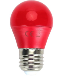 Żarówka LED 4W E27 G45 kulka czerwona