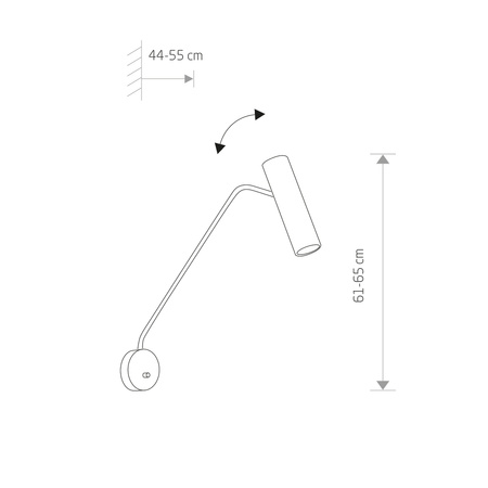 Nowodvorski Kinkiet regulowany czarny EYE SUPER 