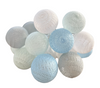Lampki dekoracyjne COTTON BALLS 20xLED kule błękitne szare na baterie 3xAA