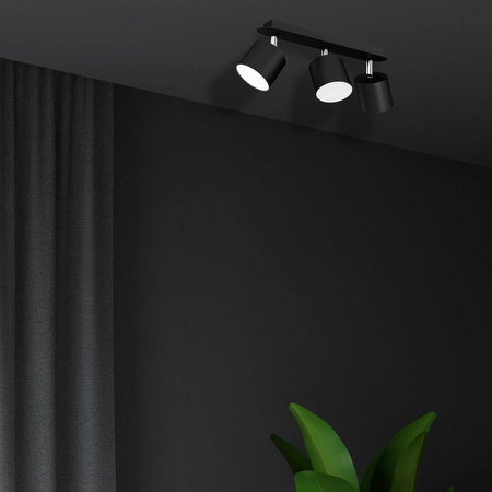 Lampa sufitowa DIXIE BLACK 3xGX53 czarna
