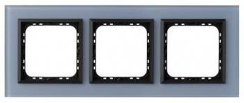 Ramka potrójna Sonata Ospel Niebieskie Szkło Szronione IP20