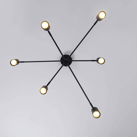 Light prestige Snow 6 wiszący czarny LP-731/6P BK