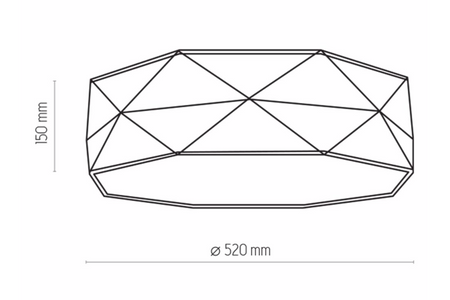 Lampa sufitowa Kantoor szara 4 x E27 Plafon + żarówki gratis