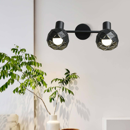 Lampa spot Reus 2xE14 czarna
