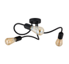 Lampa sufitowa WAVE Black 3xE27