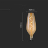 Żarówka LED V-TAC 4W E27 B125 34cm Filament Bursztyn VT-2272 2700K 250lm