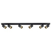 Lampa ścienno-sufitowa ARRAS 6 czarno-złota GU10