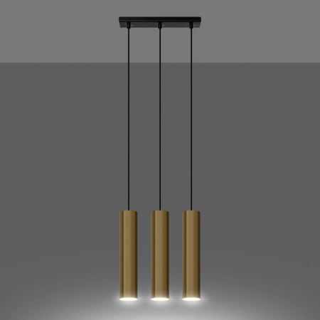 Lampa Wisząca LAGOS 3 złoty połysk