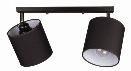 Lampa sufitowa listwa podwójna czarno biała