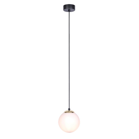 Lampa wisząca z białym matowym kloszem 14 cm K-4910 z serii ISLA