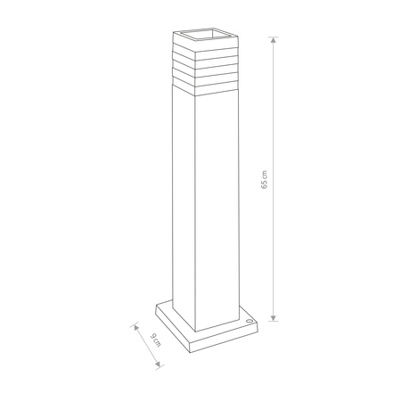 Nowodvorski Lampa stojąca zewnętrzna czarna OIR