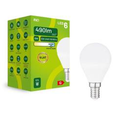 LED G45 E14  6W KULKA 490lm 6500K INQ