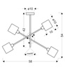 Lampa sufitowa wisząca satyna nikiel sztyca 4x40W Sax Candellux 34-70692