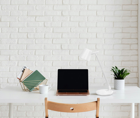 Lampka biurkowa z regulowaną wysokością K-BL1527 BIAŁY z serii BOLEK