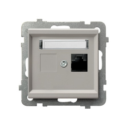 Ospel Sonata Kaszmir Gniazdo komputerowe pojedyncze, kat. 6 MMC GPK-1R/K6/m/82