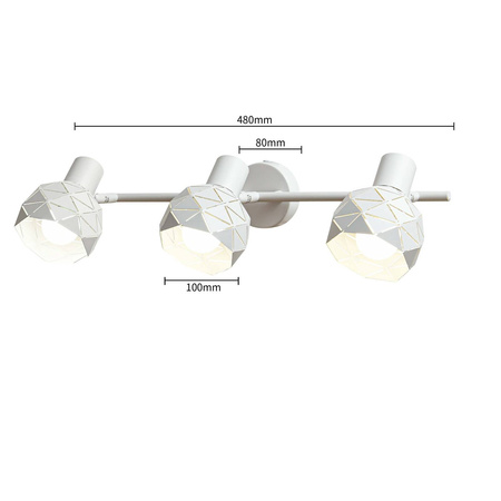 Lampa spot Reus 3xE14 biała