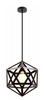 Lampa wisząca metalowa czarna klatka 30cm Loft