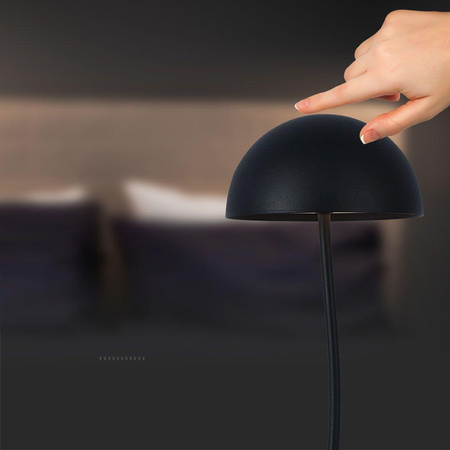 Lampka Biurkowa Nocna V-TAC 3W LED Ładowanie Ściemnianie Czarna 