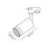 Pipe Ring Track Spot Light Black 1xGU10