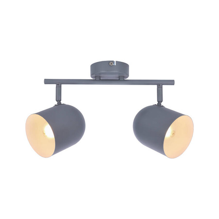 Lampa ścienna listwa 2X40W E27 szary mat AZURO 92-63212