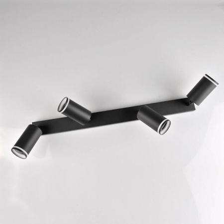 Lampa ścienno-sufitowa PARIS 4 GU10 Czarna