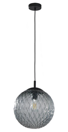 Lampa wisząca CADIX GRAFIT E27 szklana kryształowa kula 30cm